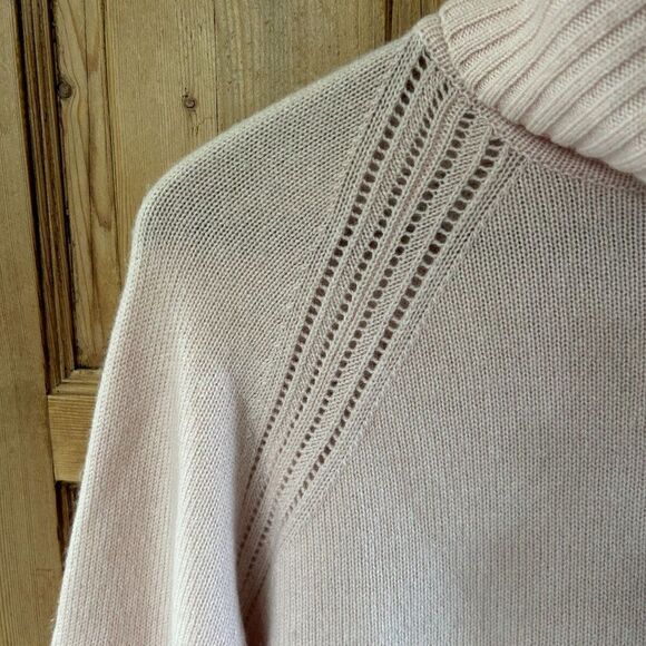 IMMA Medium Pale Pink Cashmere Sweater Turtleneck Knit - Picture 3 of 12